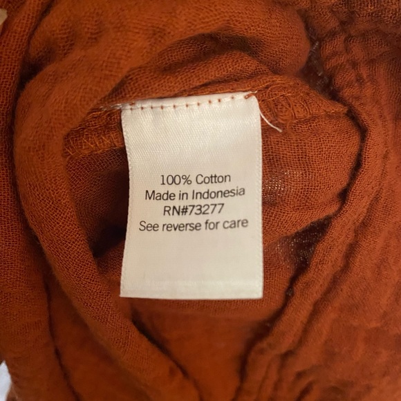 Sonoma Rust Button-Down Midi Dress NWOT - Picture 5 of 5